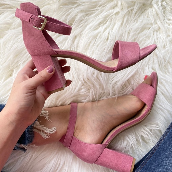 Old Navy Shoes - Old Navy Pink Block Heels